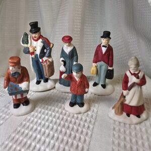 Lemax Christmas Village Vintage Hand Painted Lot‎ Of 6 People Figurines
